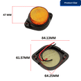 thumbnail image 2 of APSMOTIV 4 Pcs Amber LED End Outline Marker Light Decorative Side Indicator Flasher for Vehicles Perfect for Adding Style and Safety Truck Trailer Bus Caravan Tractor 24V CD;, 2 of 9