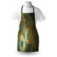 thumbnail image 4 of Steampunk Apron, Fantasy Whirlwind Shaped Mechanic Clockwork Design Abstract Surrealist Image, Unisex Kitchen Bib with Adjustable Neck for Cooking Gardening, Adult Size, Yellow Blue, by Ambesonne, 4 of 4