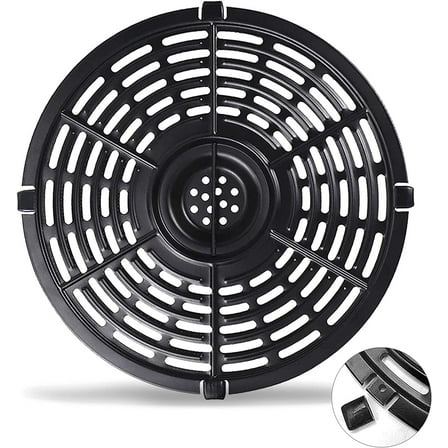 Air Fryer Accessories for TurboFry 3.6 QT Air Fryer, 7.87 inch Round Non-Stick Air Fryer Grill Pan Grill Plate Crisper Plate Tray Rack Replacement Parts for Ultrean 4.2 QT4 QT