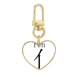 thumbnail image 1 of Carácter chino componente ren Llavero de metal en forma de corazón dorado, 1 of 3