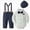 D26-Dark Blue, variant on 9M Newborn Newborn Boy Outfit Gentleman Suit Long Sleeve Shirt Bag Hip Dress Suit Fall Winter 2PCS 6-12 Months 12-24 Months 2T 3T 4T 5T 6T 7T Gift Set