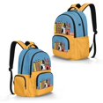 thumbnail image 2 of Xixirimido Cat Pens Castle Print 17" School Backpack for Girls Boys High School Book Bag Cute Backpack Lightweight Middle School Back Pack Daypack Elementary, 2 of 8