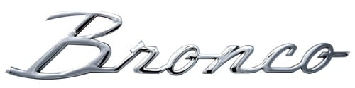 Ford Broncos Logo Metal Art Brushed steel 