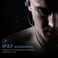 thumbnail image 2 of Mpow Bluetooth Headphones, IPX7 Waterproof In-ear Earbuds, Wireless Sports Earphones for Gym Running Cycling Workout (Grey and Blue), 2 of 8