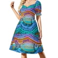 thumbnail image 3 of Nadar contra la corriente Vestido de manga corta elegante chic vestidos de mujer promoción vestido para mujer Ropa femenina Vestido, 3 of 7