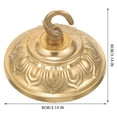 thumbnail image 3 of Toyvian Golden Metal Chandelier Canopy with Hook Sturdy Pendant Light Ceiling Cover Plate, 3 of 5