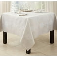 thumbnail image 2 of Fennco Styles Embroidered Snowflake Holiday Tablecloth 36" W X 36" L - Silver Square Table Cover for Home, Christmas Décor, and Weddings, 2 of 3