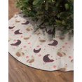 thumbnail image 2 of Farm Rooster Christmas Tree Skirt 48 Inches Large Christmas Skirt Tree, Farmhouse Chicken Pink Spring Floral Rustic Tree Skirt Christmas Decorations for Fireplace Party Holidays Indoor Outdoor, 2 of 7