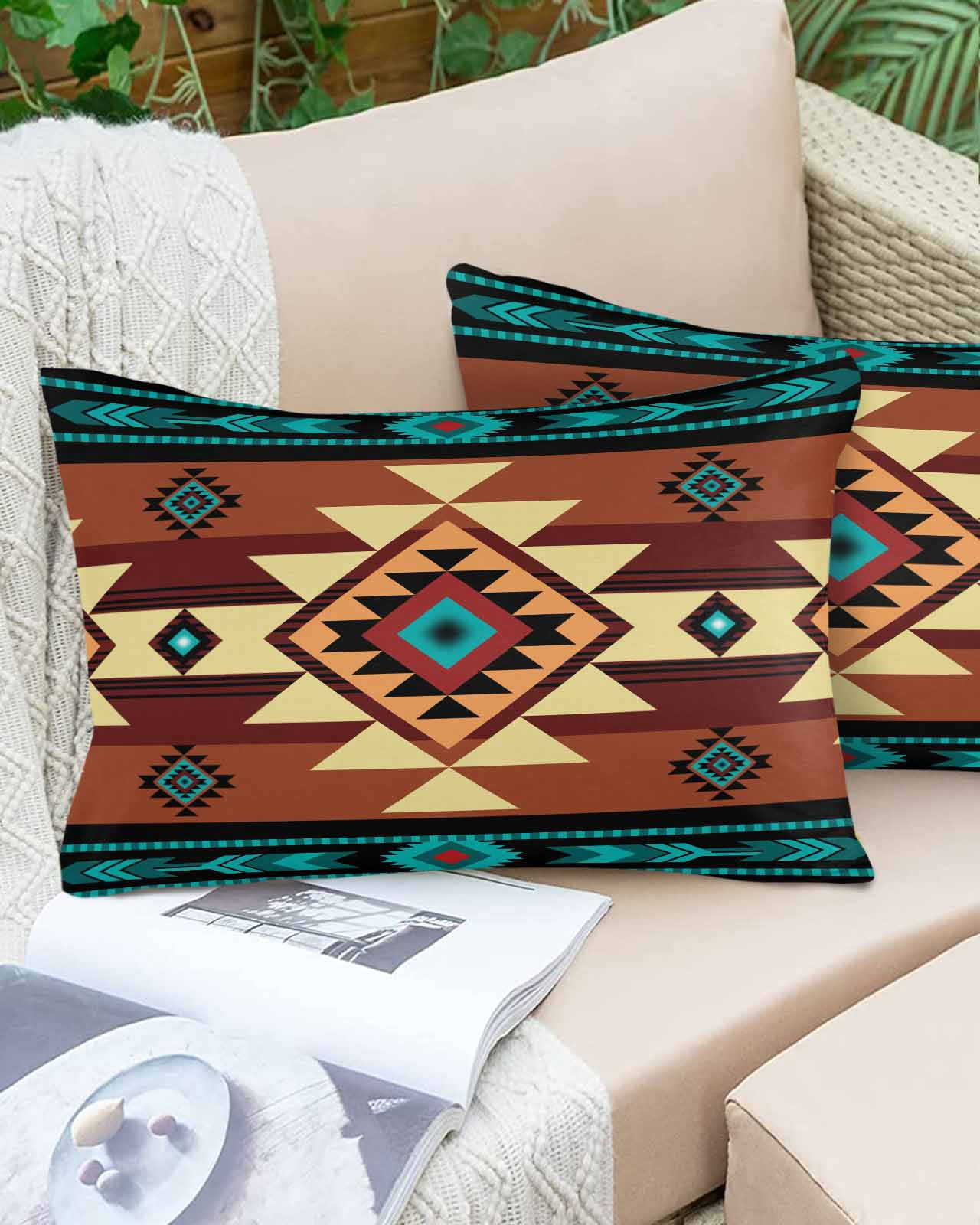 Southwest American Native Abstract Pattern Body Pillow Cover, Pillowcase Protectors with Zipper, Breathable Decorative Throw Pillow Case Cover, Pillow Shams for Couch Sofa 24x36Inch