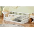 thumbnail image 5 of Harper & Bright Designs Twin SizeFloor Bed Frame with Door and Fence, Montessori Floor Bed with Slats and Safety Guardrails for Girls Boys, White, 5 of 15