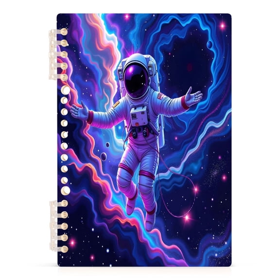 joogoo A5 Spiral Journal Notebook Astronaut at Starry Space College Ruled Notebooks 8.3" x 5.7" 1 PC