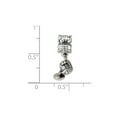 thumbnail image 2 of Sterling Silver Reflections Microphone Dangle Bead Charm - Measures 19.09x5.45mm Wide, 2 of 2