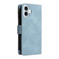 thumbnail image 6 of for iPhone 16 Plus Multifunctional Case Wallet with Card Slots, Premium Soft PU Leather Zipper Folio Flip with Crossbody Strap Kickstand Zipper Phone Cover for iPhone 16 Plus, Lightblue, 6 of 9