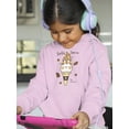 thumbnail image 2 of Cute Bunny Ice Cream Hoodie Juniors -Image by Shutterstock,  Small, 2 of 4