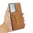 thumbnail image 2 of Leather Stand Case For Samsung Shockproof Card Slot Phone Cover, S21feRed, 2 of 6