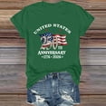 thumbnail image 5 of Helii Independence Day 250th Anniversary USA Shirt Womens 4th of July 1776-2026 T-Shirts Patriotic Shirts American Flag Graphic Top Summer Tops Blackish Green L, 5 of 5