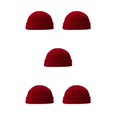 thumbnail image 1 of Sonducket Gorro de lana a la moda para mantener el calor durante mucho tiempo, gorro de lana multiusos de invierno transpirable para deportes al Vino rojo 5piezas, 1 of 6