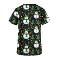 thumbnail image 5 of Xfvqtps Christmas Scrub Tops for Women Soft V-Neck Scrubs Comfortable Nursing Uniforms Christmas Printed Short Sleeve Top Protective Clothing Working Uniforms with Pockets White, 5 of 5
