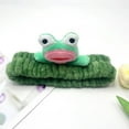 thumbnail image 6 of Aellinatey Carnivals Green Frog Headband Plush Hairbands Cute Girls Washing Face Headband, 6 of 21