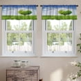 thumbnail image 2 of LALILO Kitchen Curtain Valance Tree Shape Heart Rod Pocket Window Curtain 52"x 18" Set of 2, 2 of 5