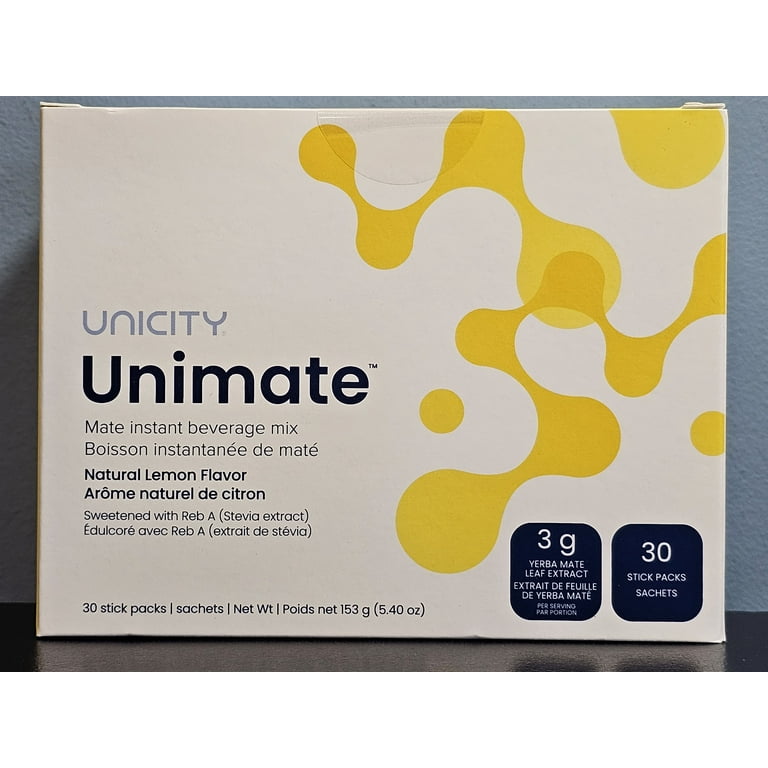 ダイエットサプリ Unimate Lemon Flavor 30 Sticks Unicity Unimate Yerba Mate NATURAL LEMON Flavor, 30 Stick