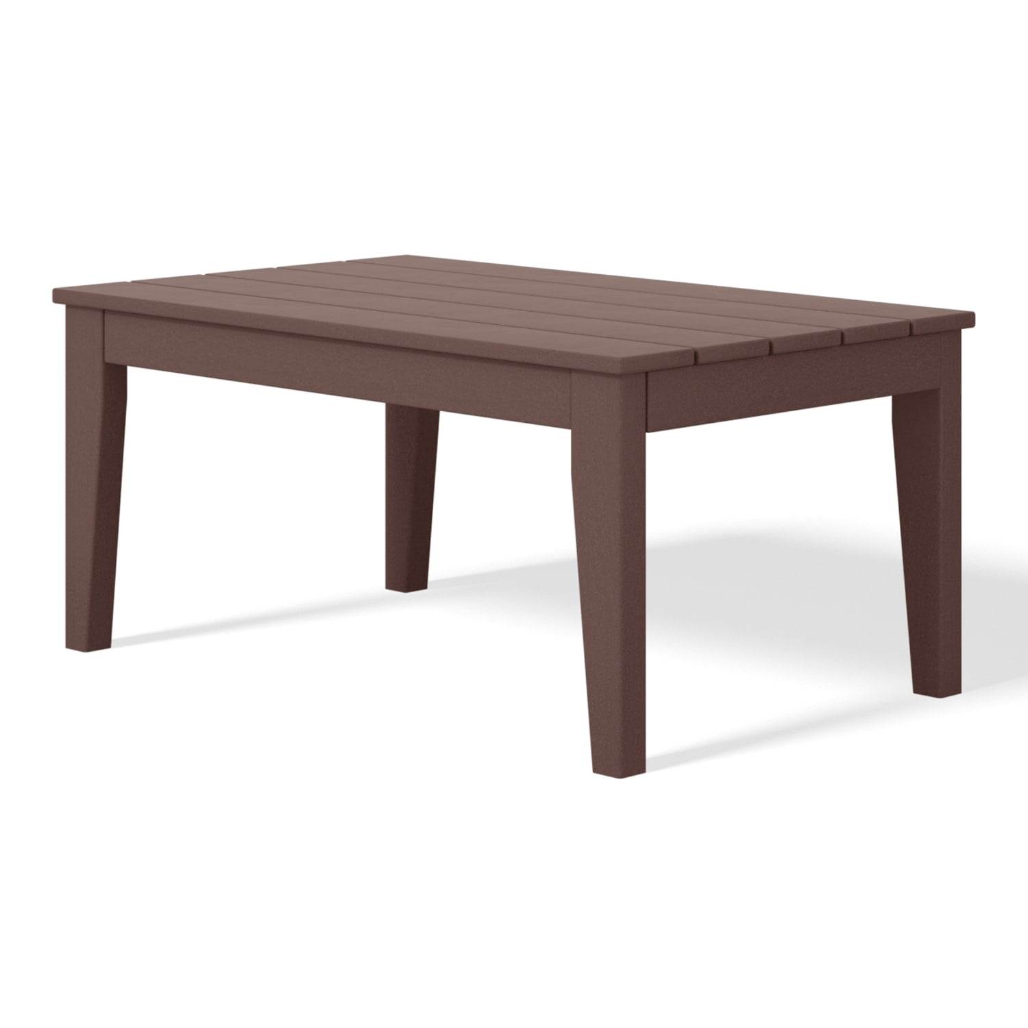 WestinTrends Malibu Low Outdoor HDPE Patio Rectangle Coffee Table, Dark Brown