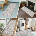 thumbnail image 6 of Farmhouse Grey Large Area Rugs for Bedroom Living Room, Soft Non Slip Carpet Bedside Rug, Vintage Flower Leaf Botanical Plant Rectangular Floor Cover Kitchen Accent Rug 2'x6' for Dining Room/Office, 6 of 9