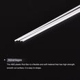 thumbnail image 3 of 30Pcs ABS Plastic Rods, Diameter 1mm,2mm,3mm,4mm,5mm,6mm Length 250mm White Stick Solid Bar for DIY Model, 3 of 5