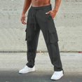 thumbnail image 4 of toraway Men Shorts Inch Swim Men's New Pocket Overalls European Men's Sweatpants Casual Drawstring Straight Trousers S, 4 of 4