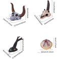 thumbnail image 5 of Tocado para mascotas de Halloween, divertido cráneo de vaca y cuernos largos, tocado decorativo para gato aterrador, gato de peluche (A) oso de fresa Electrónica, 5 of 5