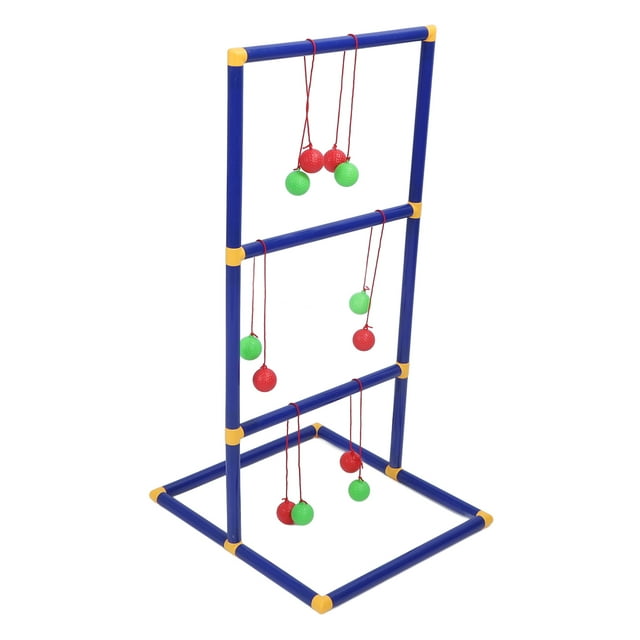 Ladder Toss Game Set, Ladder Ball Tossing Game Replacement Interaction Asssembly with 12pcs Small Balls for Outdoor for Family