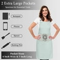 thumbnail image 2 of RUVANTI XXL Chef Apron for Men & Women–Adjustable Cotton Blend, Water-Resistant,Thick Cooking Apron with 2 Pockets – Durable Light Green Kitchen, BBQ & Workshop Apron–Light Green, 2 of 7