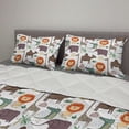 thumbnail image 2 of Lion Comforter & Sham Bedding Set, Funny Wildlife Illustrations in Cartoon with Strokes Polka Dots Leaves Jungle Life, 3 pcs Duvet Set Microfiber Filling Quilt, 5 Sizes, Multicolor, by Ambesonne, 2 of 4