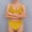 Yellow, variant on Naittoop Womens Bikini Sets Two Piece Swimsuits Spaghetti Strap High Waisted Velvet Bathing Suit 2026 Summer Beach Swimwear