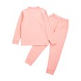 thumbnail image 6 of Yhong Youth Kids Boys Girls Striped Thermal Underwear Winter Base Layer Long Johns Set Thermal Top with Leggings Set Pink 11-12, 6 of 7