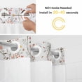 thumbnail image 2 of Vintage Spring Wallpaper No Hooks Shower Curtain with Snap-in Liner Bird Red Flower Plants Texture Shower Curtains for Bathroom, Waterproof, Easy Install, Washable 66"x72", 2 of 9