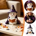 thumbnail image 6 of Light up Ghost Figurines with Spooky Witch Hat Accents, Handcrafted Resin Ghosts with Battery-Powered LED - Festive Tabletop Decor for Halloween Party, Home & Indoor Display, 6 of 6