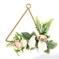 thumbnail image 1 of Corona de flores artificiales, corona de flores artificiales, corona de dama de honor para boda, corona colgante para el hogar, salida de alta intensidad, 1 of 8