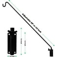 thumbnail image 2 of SNYNUXX 2 Packs Heavy Duty Extended Reach Wall Mounted Deck Hook Wall Pole, Wall Bracket Direction and Length Adjustable Plant Bracket for Bird Feeders, Planters, Suet Baskets, Lanterns, Wind Chimes, 2 of 8