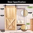 thumbnail image 4 of Homacer 5-in-1 44in x 80in Pine Wood Frame Barn Door without Installation Hardware Kit, 4 of 7