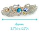thumbnail image 2 of Pasador de pelo de mariposa de cristal - Clip con joyas - Metal rosa y dorado con pedrería y joyas multicolores - 3,5" x 1,25", 2 of 5
