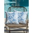 thumbnail image 3 of Outdoor Pillows Waterproof, Light Blue Starfish Coastal Throw Pillows with Inserts Included, Summer Coral Shell Beach Nautical Indoor Outdoor Decorative Lumbar Pillow for Bed/Couch 18"x18", 2Pcs, 3 of 8