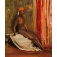 thumbnail image 2 of Regnault, Henri 12x14 White Modern Wood Framed Museum Art Print Titled - Seated African Woman, 2 of 4