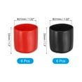 thumbnail image 2 of 31 mm Round Rubber End Caps, Vinyl Bolt Cover Caps Flexible Screw Thread Protectors, Black-Red 12 Pcs, 2 of 7