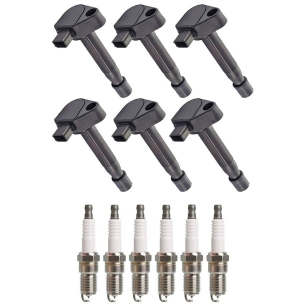 Set of 6 ISA Ignition Coils & 6 Spark Plugs for 20012009 Honda Accord