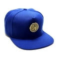 thumbnail image 7 of Men's Golden Jesus Hip Hop Flat Brimmed Hat Flat Brim hat Luxury Snapback Baseball Cap with Gold Medallion (US, Numeric, 7 3/8, Blue), 7 of 7