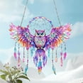 thumbnail image 6 of Owl Acrylic Sun Catcher Pendant, Decorative Window and Wall Hanging with Chain for Charming Room Decor, 6 of 8