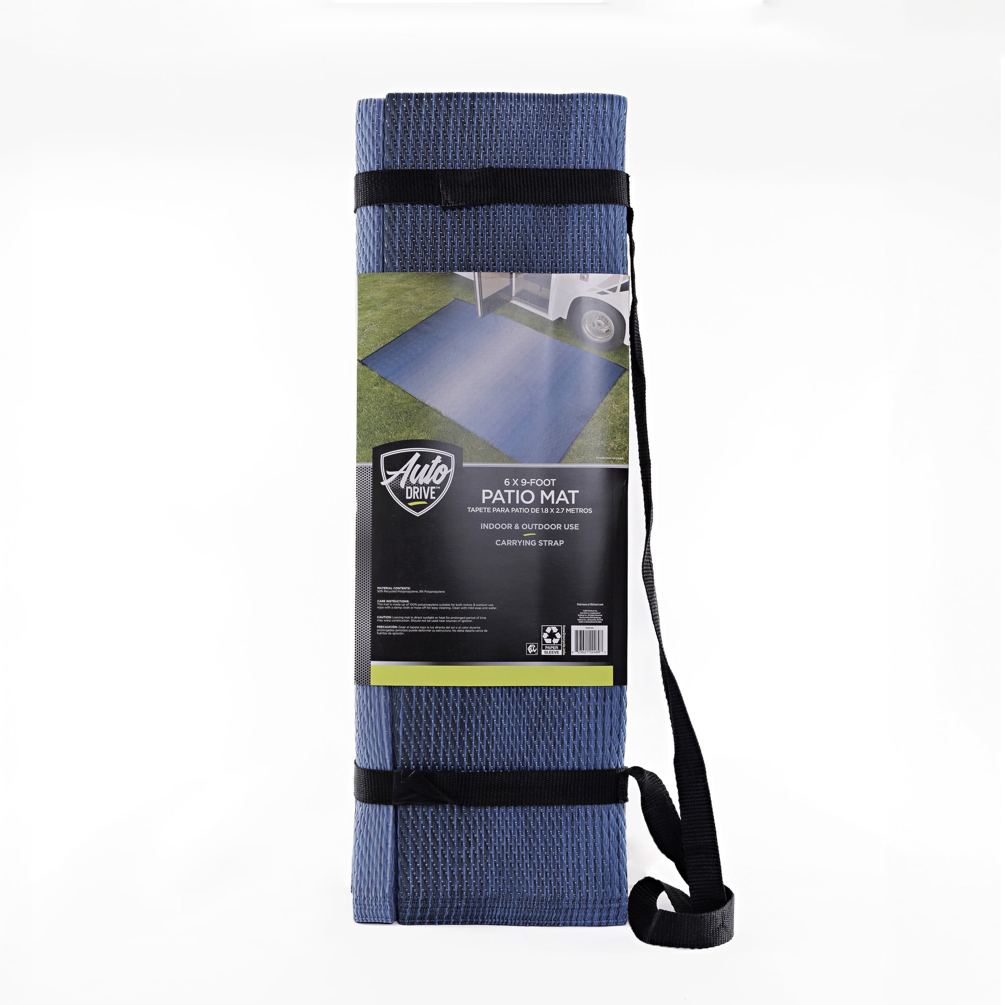 Auto Drive 6'x 9' Space Dyed Ombre RV Patio Mat, Perfect for RV Patios and Garden Patios, Polypropylene