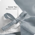 thumbnail image 5 of Bare Home Organic Cotton Duvet Cover Set, 300 Thread Count, Percale Weave, King/Cal King, Dusty Blue, 5 of 5