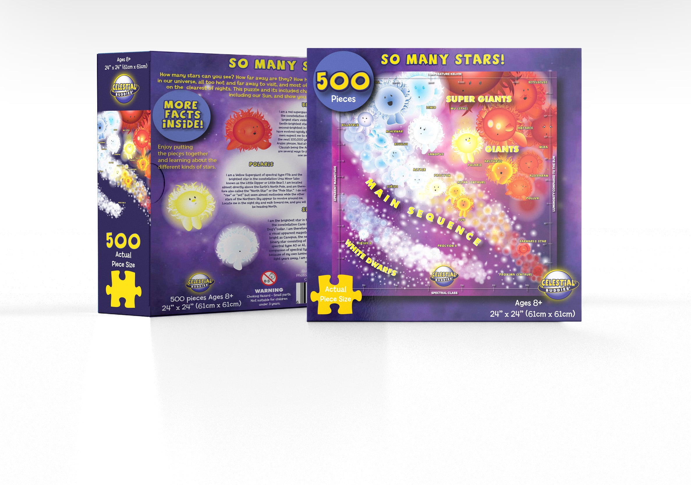 Celestial Buddies So Many Stars! 500 Piece Jigsaw Puzzle - Educational Learning & Astronomy Fun for Ages 8+